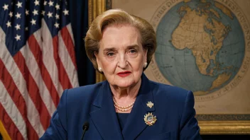 Et portrett av Madeleine Albright, den første kvinnelige utenriksministeren i USA.