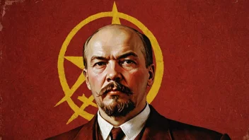 Et bilde av Vladimir Lenin, grunnleggeren av leninismen.