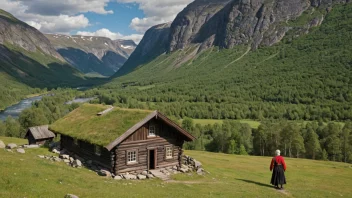 En malerisk utsikt over Gudbrandsdalen i Norge.