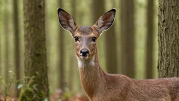 En ung rådyrkalv i sin naturlige omgivelse.