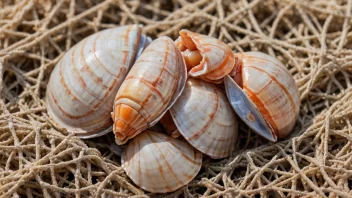 En kreppe på en strand med sand og tang.