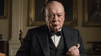 Et portrett av Winston Churchill, den tidligere statsministeren i Storbritannia.