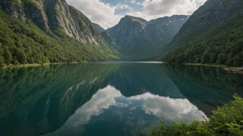 Et pittoreskt bilde av Stokkasjøen innsjøen i Norge