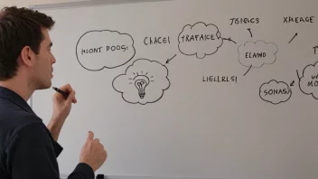 En person som skriver på en whiteboard med klare og tydelige ord.