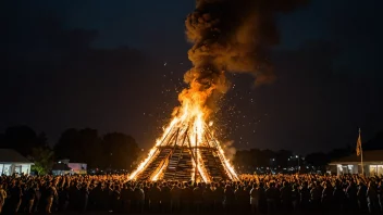 Et bokbål, som symboliserer ødeleggelsen av kunnskap og ideer.