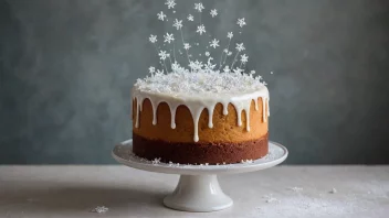 En delikat kake med en lett og luftig tekstur, som symboliserer det norske ordet 'fnugglett'