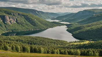 En åndeløs utsikt over Hakadalens, som viser dens naturlige skjønnhet og unike landskap.