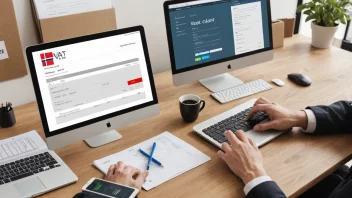 Et bilde av en norsk bedrift som registrerer seg for merverdiavgift (MVA) og krever inn MVA på sine salg.