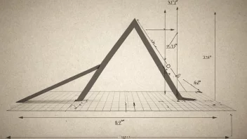 Et bilde som viser hvordan en skaleringsregel brukes på en geometrisk figur, med matematiske formler og designelementer i bakgrunnen.