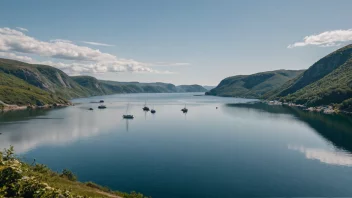 Et naturskjønt bilde av Repvågs, som viser områdets vakre natur og nærhet til havet.