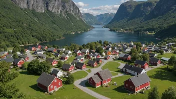 Et småby i Norge med en sterk følelse av fellesskap og nærhet til naturen.