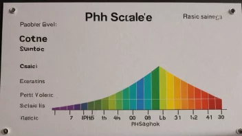 Et bilde som viser en pH-skala med en peker som indikerer en viss grad av surhet eller basiskhet.