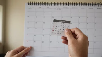 En person som koordinerer hendelser med en klokke eller kalender i forgrunnen.