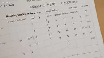 En kalender med et møte innplanlagt