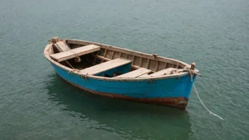 En tradisjonell norsk fiskebåt, kjent som et kalfatret, seiler i fjordene.