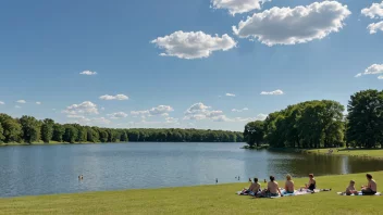 En vakker sommerdag med en lys sol og en klar blå himmel.