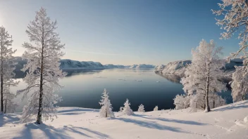 Et fredelig vinterlandskap i Norge.