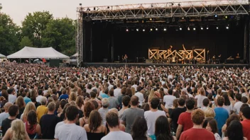 Et stort publikum som nyter en musikkonsert.