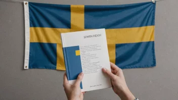 En person som viser sin tilknytning til det svenske språket.