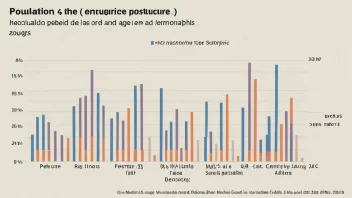 En graf som viser befolkningsstrukturen i et land, med ulike aldersgrupper og demografier representert.