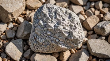 En flintskalla-stein med en hard og sprø struktur, brukt som råmateriale for å lage flintverktøy.