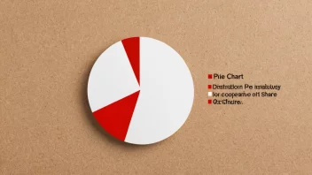 En illustrasjon av en kakediagram som viser fordelingen av aksjer i et kooperativ eller fellesforetak.