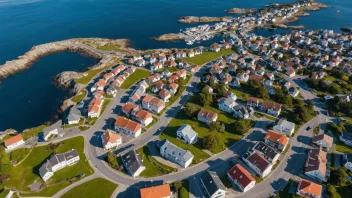 Flyfoto av Hundvåg bydel i Stavanger