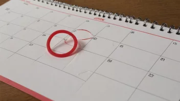 En kalender som indikerer kvinnens menstruasjonssyklus.