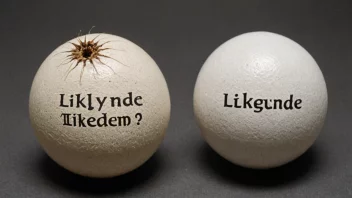 To like objekter side om side, som illustrerer begrepet 'likelydende'.