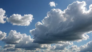 Et fredelig landskap på en varm sommerdag med en klar blå himmel og noen hvite skyer.