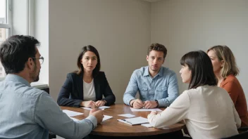 En gruppe mennesker som vurderer en situasjon