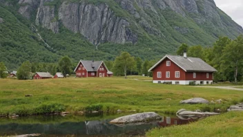 Et fredelig landskap av Granerud området i Norge.