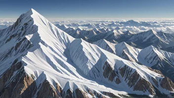 Et bilde som viser prosessen med snødannelse på et fjell, der snøen samler seg og former seg til ulike former.