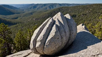 En granitolensformasjon i en naturlig omgivelse.