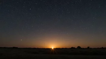 Et fredelig og rolig kveldsbilde med en mørknet himmel