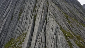 En tareformasjon på et fjell i Norge.