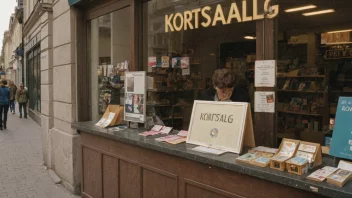 En butikk eller kiosk som selger kort.