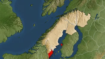 Et kart over Norge med den østlige regionen fremhevet