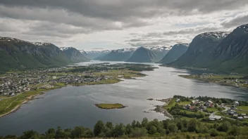 Et naturskjønt landskap av Grongs, som viser dens naturlige skjønnhet.