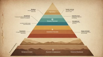 Et bilde av en pyramide med forskjellige nivåer, hver representert et forskjellig nivå av makt og innflytelse.