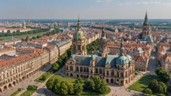 Et naturskjønt bilde av Dresden, Tyskland.