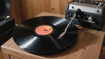 En vinylplate med en enkelt musikk- eller lydopptak.