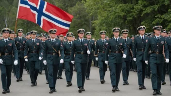 Soldater som marsjerer i formasjon, symboliserer begrepet gjennommarsj.