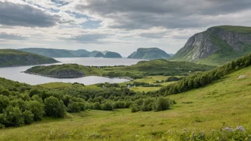 En pittoresk utsikt over Utsiras-øya, som viser dens naturskjønnhet og mangfoldige dyreliv.