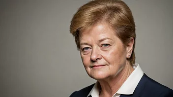 Et foto av Gro Harlem Brundtland, en norsk politiker og tidligere statsminister.