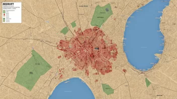 Et kart over Beirutområdet, som viser dets geografiske beliggenhet og betydning.