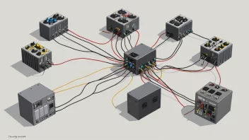 Et bilde som viser et elektrisk system med flere strømkilder og konfigurasjoner.