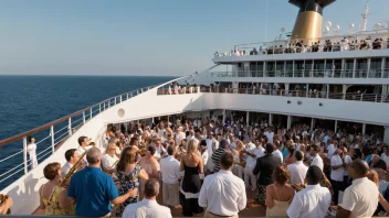 Et jazzcruiseskip med et liveband som spiller på dekket.