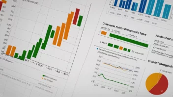 En illustrasjon av en rapport med grafer og diagrammer som viser inflasjonstrender og -rater.