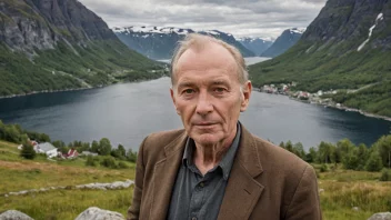 Et portrett av Alf Prøysen, en norsk dikter og forfatter.